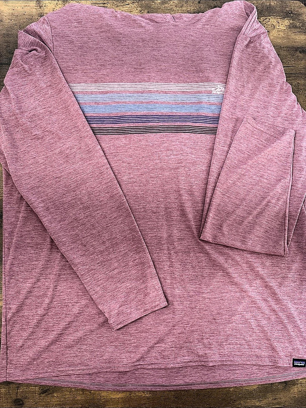 Patagonia Capilene Cool Daily Striped Hoodie Blue XXL Like New